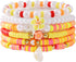 POYAMUSE Hawaiian Colorful Plumeria Flower Beads Strand Bracelet Set for Women Beach Vacation Summer Luau Party...