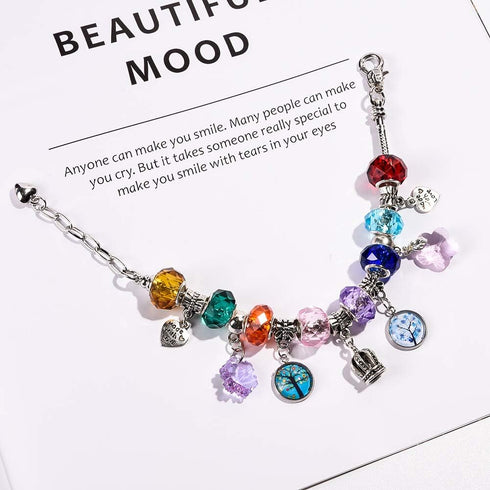 60 Pieces Assorted European Beads with Plating Silver Metal Alloy Rhinestone Large Hole Spacer Beads for DIY Charm Bracelet Jewelry Making (Alloy ...