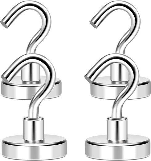 MIKEDE Magnetic Hooks, 40Lbs+ Heavy Duty Magnet Hooks for Cruise Cabins, Super Neodymium Hanging Hooks Strong Magnets with Hook for Fridge, Magnet...