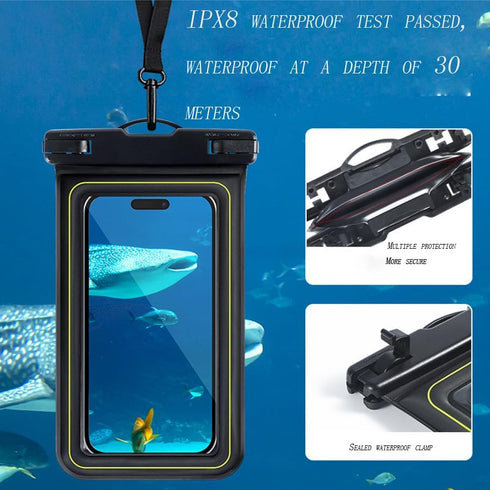 Floating with lanyard waterproof phone Pouch / Case?IP68 Cellphone Dry Bag, Underwater Cases for iPhone 15 Pro Max 14 13 12 8 Pro Max Plus Samsung...