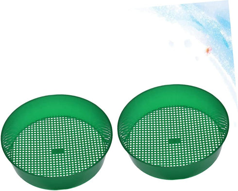 2pcs Garden Soil Sieve Pan Digging Tools Garden Potting Sieve Garden Classifier Kids Tools Soil Sand Sieve Green Screen Suit Garderning Tool Soil ...