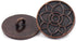Bezelry 12 Pieces Lotus Blossom Metal Shank Buttons. 20mm (3/4 inch) (Dark Copper)...