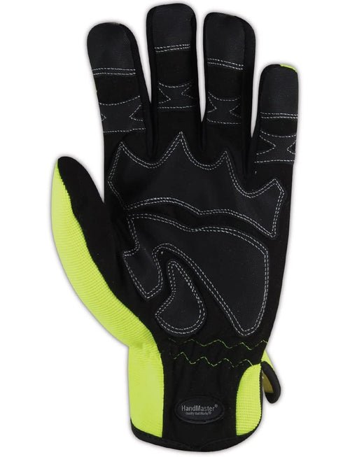 MAGID MECH106XL HandMaster MECH106 High-Visibility Mechanics Gloves, Full Finger, X-Large, Hi/Vis Yellow...