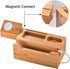 Charging Station Apple Watch Airpods Charger Stand iPhone Charging Dock Cable Management Wood Charging Station with 3 USB Ports Compatible with Ai...