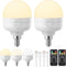 Rechargeable Light Bulbs with Remote Control Timer and 3 Color Temperature Options,Rechargeable Wall Sconce Puck Lights Battery Operated with Remo...