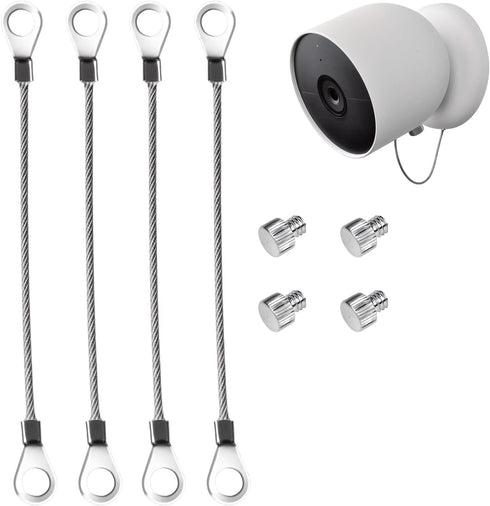 Anti-Drop and Anti-Theft Security Chain for Google Nest Cam (Battery),Extra Protection for Your Camera (Camera Not Included) (4PCS)...