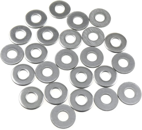 Flat Washer LUORNG 24pcs M6 16mm Outer Diameter 304 Stainless Steel Flat Washer Adjustment Hardware Fitting Accessories Metal Plain Gasket for Bol...