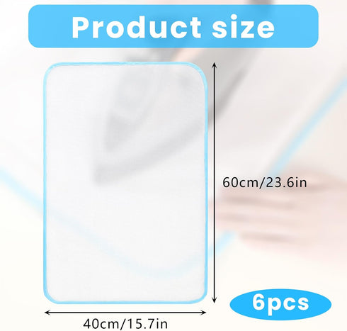 6 Pack Pressing Cloth for Ironing Scorch Mesh Cloth Scorch-Saving Ironing Protector Insulation Pad 23.6×15.7"...