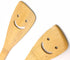 2-Piece 12-Inch Bamboo Smiley Face Wooden Spoons & Spatula Kitchen Cooking Tools for Nonstick Cookware and Wok...