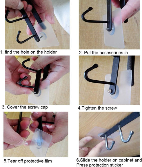 Mug Holder,Coffee Cup Holder,Kitchen Utensil Storage Hook,Cabinet Storage Hook,Wall Mounted Home Storage Hooks for Pots,Pans,Spoons,Spatulas,and C...