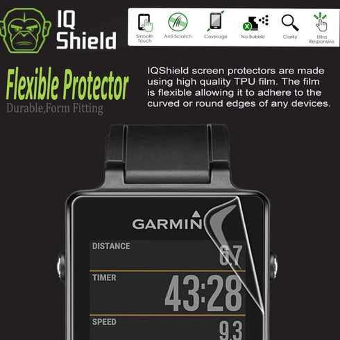 IQShield Screen Protector Compatible with Garmin Vivoactive (2015)(6-Pack) Anti-Bubble Clear TPU Film...