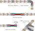 BTF-LIGHTING 4 Pin 10mm 0.39in Width Transparent Connector Kit 8pcs Corner Connector 4pcs Gapless Solderless Connector 4pcs 5.9in Long 22AWG Exten...
