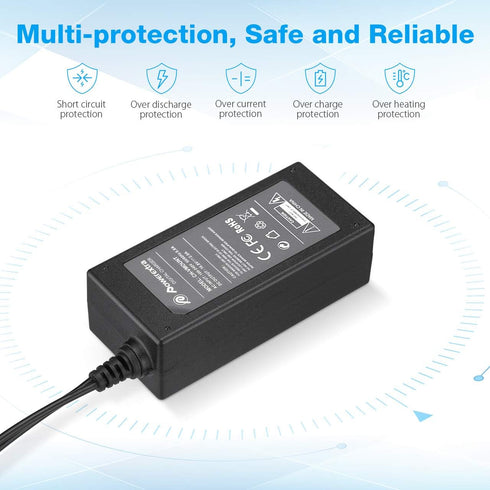 Powerextra D-Tap Charger with D-Tap Cable for V Mount Battery V Lock Battery Gold Mount battery Compatible with Sony BP-U65 BP-U68 Sony HDW-800P P...