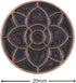 Bezelry 12 Pieces Lotus Blossom Metal Shank Buttons. 20mm (3/4 inch) (Dark Copper)...