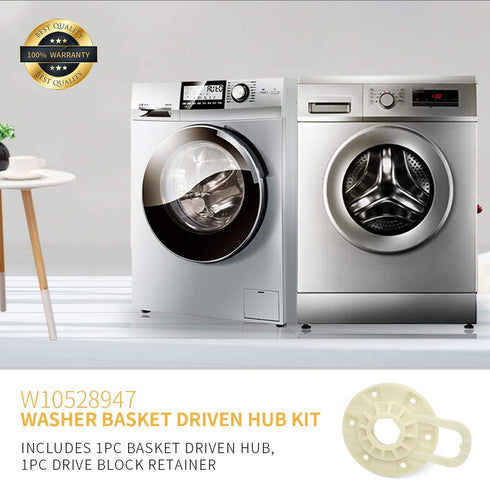 Upgraded W10528947 Washer Basket Driven Hub Kit by Sikawai Fit for Whirl-pool Ken-more Cro-sley Washing Machine Hub Replaces W10396887 AP5665171 PS6012095 W10528947VP