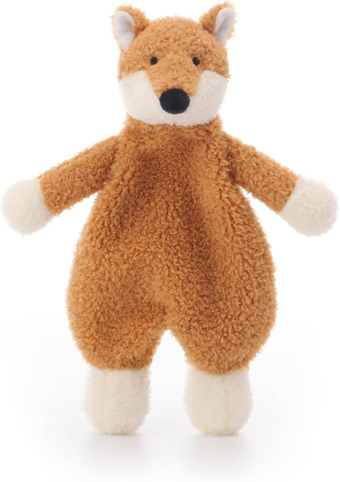 Apricot Lamb Stuffed Animals Security Blanket Yellow Fox Infant Nursery Character Blanket Luxury Snuggler Plush(Yellow Fox, 10 Inches)...