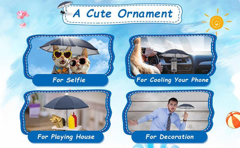 Phone Umbrella for Sun Shade,Phone Umbrella Suction Cup Stand,Outdoor Anti-Glare Cell Phone Cute Sun shade Holder,Car Phone Navigation Sun Shade U...