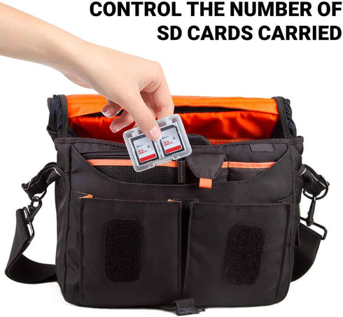 Slot Portable SD Card Case, 4 Individual Transparent Plastic Memory Card Cases, Holds a Total of 32 SD Cards, waterproof and Dust Resistant SD Car...