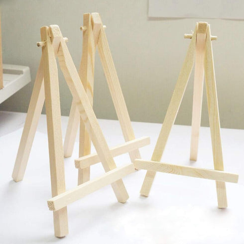 Tosnail 24 Pack 6" Small Art Easel Stand Tabletop Mini Wooden Display Stand Photo Holder Display Stand for Artist, Students, Adults, Kids Painting...