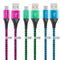 3Pack 9Ft/6Ft/4Ft/3Ft/1Ft/ Nylon Braided Fast Charging Cable Aluminum Housing Compatible with Galaxy S10 S9 Note 9 8 S8 Plus,LG V30 V20 G6,P30/P20...