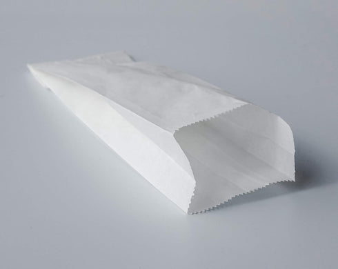 100 Pack 100% White Kraft Paper Bags, 2.75 x 10 inches White Plain Bag Kitchen Cutlery Utensils Holder (Box of 100 pcs)...