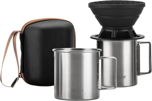 Portable Pour Over Coffee Maker Set, Collapsible Silicone Coffee Dripper Set, Perfect for Travel, Camping, Outdoors...