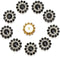 10PCS 14mm Sunflower-Shaped Rhinestone Claw Up Buttons Crystal Glass Stone Button for Clothes Decoration Sewing Buttons Apparel DIY Accessories (B...