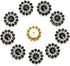10PCS 14mm Sunflower-Shaped Rhinestone Claw Up Buttons Crystal Glass Stone Button for Clothes Decoration Sewing Buttons Apparel DIY Accessories (B...