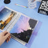 Photo Album 6x8 25 Inner Pages Personal A5 6 Ring Photocard Binder with DoubleSided 1 Pocket Sleeves Set, Clear Purple Glitter PVC Binder Cover an...
