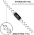 TRUMiRR Band for Fitbit Luxe Women, Stainless Steel Band Jewelry Strap for Fitbit Luxe Fitness Tracker...