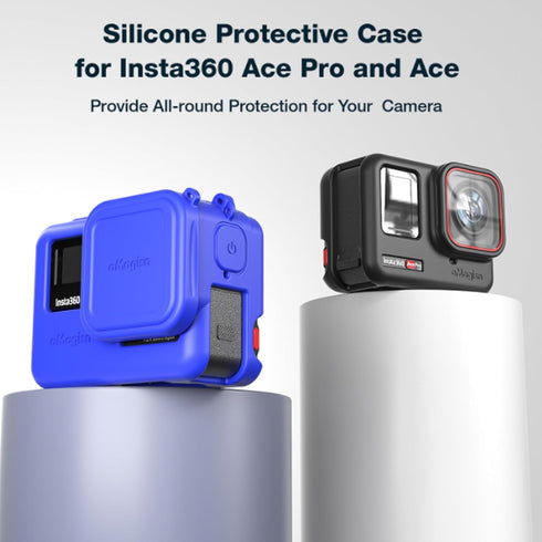 Silicone Cover Protective Case Compatible with Insta360 Ace Pro/Ace Single Case, Ace Pro/Ace Sports Camera Protective Case Accessories (Ace Pro - ...