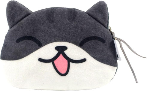 Cartoon Cute Cat Face Bag Zipper Case Coin Money Purse Wallet (C)...