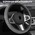 15 Inch Car Steering Wheel Cover, Winter Warm Plush Fluffy Non-Slip Automotive Steering Wheel Protector for Man Woman, Vehicle Interior Accessorie...