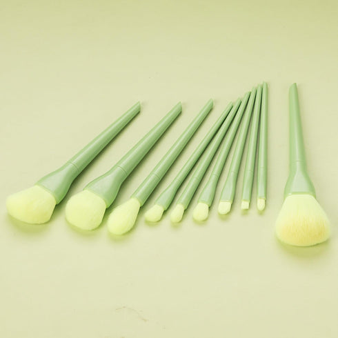 All in one Makeup Brushes kit for girls, 10 Pcs, Powder Brush, Foundation Brush, Blush Brush, Highlighting Brush, Eyeshadow Brushes (Shiny Green)...