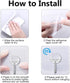 Adhesive Wall Hooks for Hanging Heavy Duty Towel Coat Hooks Waterproof Transparent Hook for Bathroom Shower Kitchen Keys Door Outdoor Home Improve...