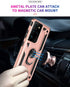 Military Grade Drop Impact for Samsung Galaxy S21 Ultra Case Galaxy S21 Ultra 5G Case Metal Rotating Ring Kickstand Holder Armor Heavy Duty Shockp...