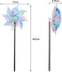 Hausse 10 Pack Reflective Pinwheels Wind Spinner, Extra Sparkly Pinwheel with Stakes, Bird Repellent Blinder Devices Deterrent to Scare Birds Away...