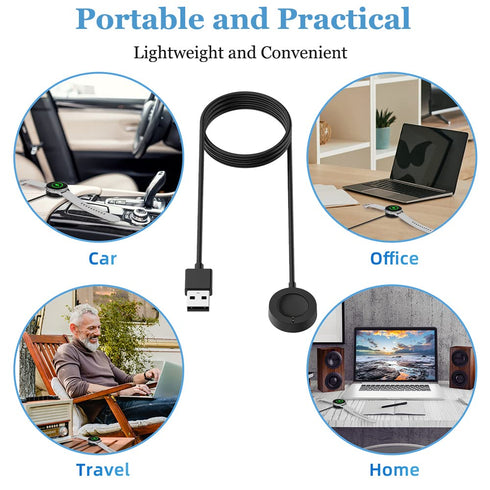 for Fossil Gen 4 Charger, USB Charging Cable for Gen 5E, 5, Gen 6, Emporio Armani, Skagen falster 2, Misfit Vapor 2, Michael Kors Runway Smartwatc...