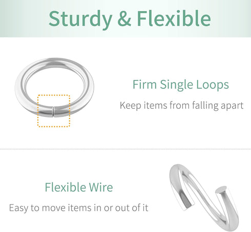 Uniclife 6 mm Silver Jump Rings for Jewelry Making Open Single Loops Mini Ring Connectors for Keychains and Necklace Repair (1000 PCS)...