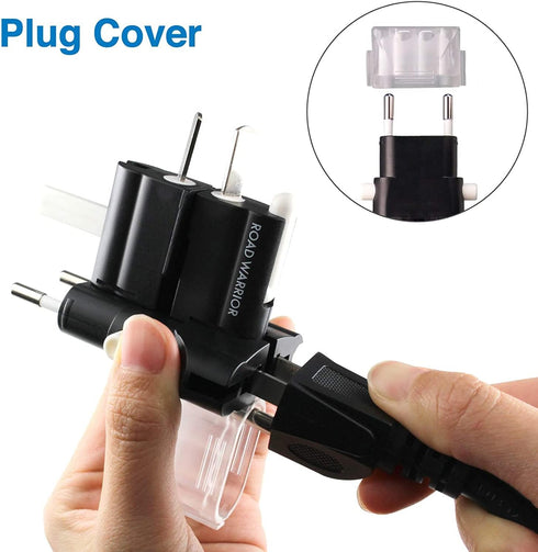 ROAD WARRIOR Universal Travel Plug Adapter Europe/UK/Australia/USA/India/China Compact Does Not Convert Voltage RW101BK Black...