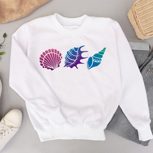 7 Styles Ocean Conch Shell Stencils 11.8×11.8inch Summer Seashell Stencil with Paint Brush Sea Ocean Creatures Drawing Stencil for Canvas Wall Fur...