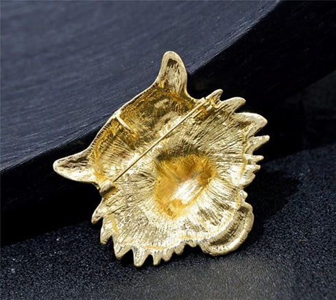 Rhinestone Roaring Tiger Brooch Women Men Crystal Enamel Tiger Head Brooch Pin For Party...