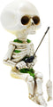 Fishing Skeleton Statue,Skull Figurines for Pond Fountain Waterfalls Poolside,Funny Sculpture for Halloween Holiday,Decor for Garden Home...