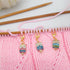 Diamond Owl Removable Crochet Stitch Markers, Alloy Locking Stitch Marker Charms for Knitting Yarn Weaving Sewing Accessories Quilting Jewelry Mak...