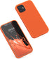 kwmobile Case Compatible with Apple iPhone 12 / iPhone 12 Pro Case - Soft Slim Protective TPU Silicone Cover - Neon Orange...