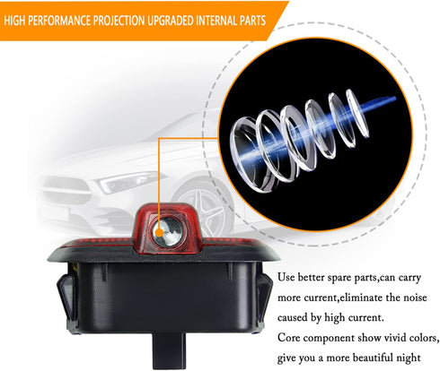 Car Led Door Logo Light Ground Courtesy Door Light Projector Compatible with C Class W204 C200 2008-2013 C230 C280 2008 C260 C300 2010-2013 Ghost ...