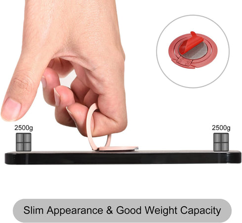 uxcell Phone Ring Holder, Ultra-Thin Cellphone Stand 360 Rotation Grip, for Magnetic Car Mounts, Red...