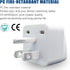 US Plug Adapter for USA, EU, UK, Australia, JP, Asia, Italy, Swiss - Convert Round to Flat Pin to USA Type B 3-Prong Male Plug Wall Outlet Power C...