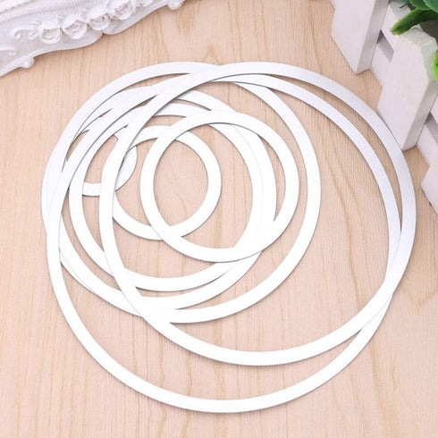 4.7 by 4.7 Inch 8Pcs/Pack Round Circle Layering Metal Cutting Dies Card Making Scrapbooking FrameEmbossing Die Cuts Christmas Craft Dies...