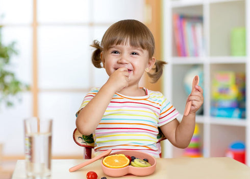 Suction Plate, Socub Silicone Plate for Baby and Toddler, Unbreakable Non-Slip Kids Plates with Spoon and Fork, BPA Free, Dishwasher and Microwave...